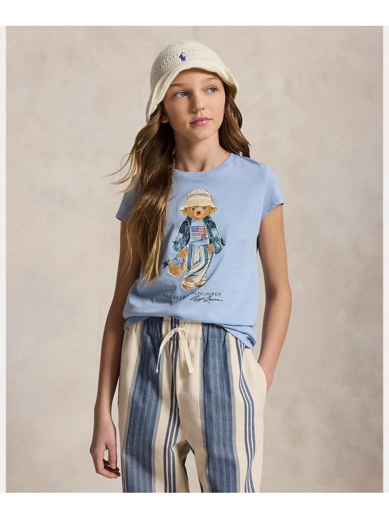 POLO RALPH LAUREN (ガールズ 2才~6才)Polo ベア コットン ジャージー Tシャツ ラルフローレン トップス カットソー・Tシャツ ブルー【送料無料】