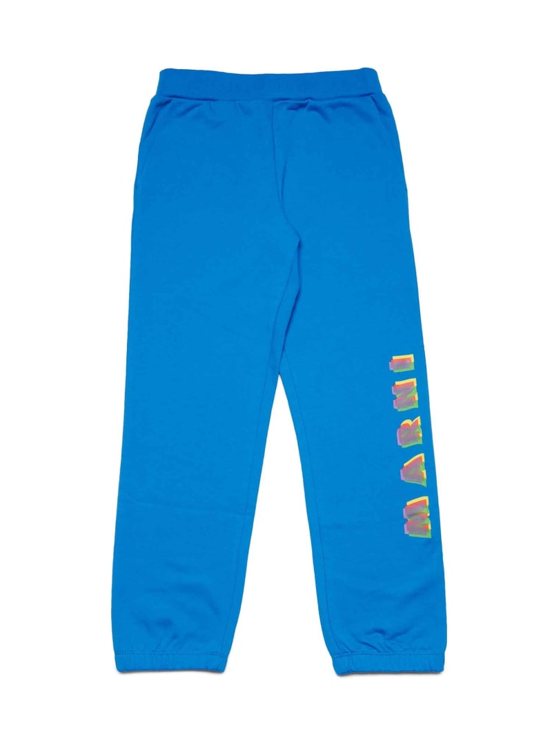 【SALE／66%OFF】MARNI MARNI マルニ Kids & Junior ブランドロゴスウェットパンツ シフォン パンツ ジャージ・スウェットパンツ ブラック ブルー【RBA_E】【送料無料】