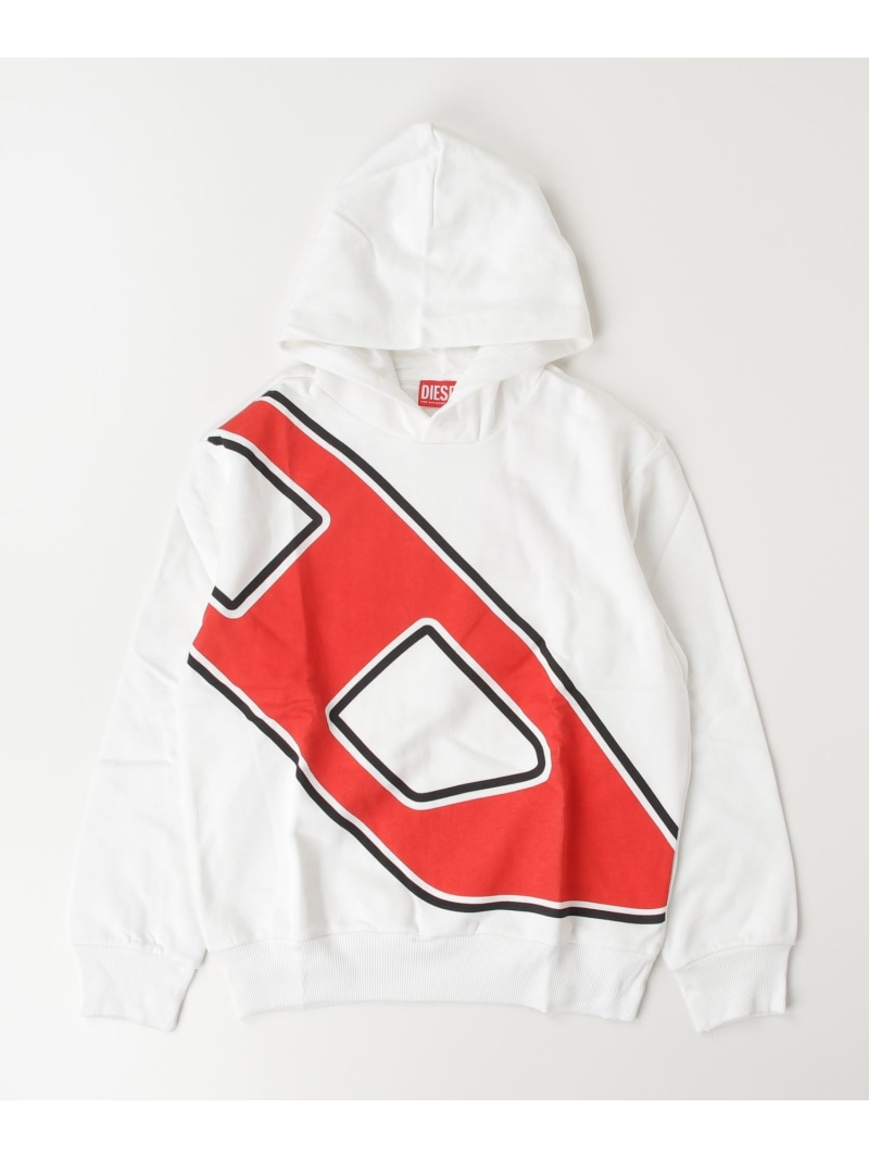 【SALE／55%OFF】DIESEL DIESEL ディーゼル Kids \u0026 Junior ブランドロゴフーディーパーカープルオーバー シフォン トップス パーカー・フーディー 黒いこと 薄墨色 白いこと【RBA_E】【貨物輸送無料】