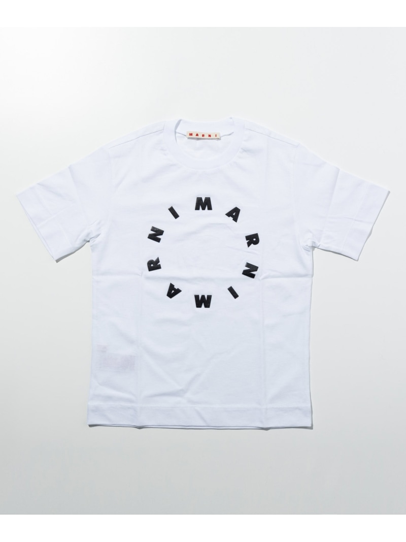 【SALE／60%OFF】MARNI MARNI マルニ Kids \u0026 Junior サークルブランドロゴ半袖プルオーバーカットソー シフォン トップス カットソー・プルオーバー サクラ色 黒いこと オレンジ色 白いこと 青色【RBA_E】【貨物輸送無料】