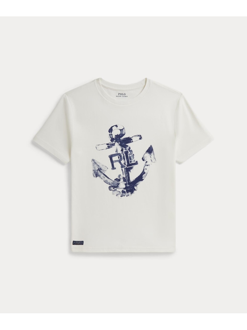 POLO RALPH LAUREN (ボーイズ 8才~20才)船がかり刷り上げる 綿織物 ティーシャツ ティーシャツ ラルフローレン トップス カットソー・ティーシャツ 白いこと【貨物輸送無料】 トップス-キッズ・ベビー・マタニティ