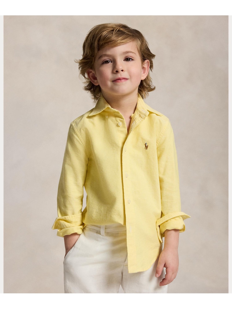 POLO RALPH LAUREN (ボーイズ 2才~7才)アイコニック オックスフォード シャツ ラルフローレン トップス シャツ・ブラウス イエロー【送料無料】