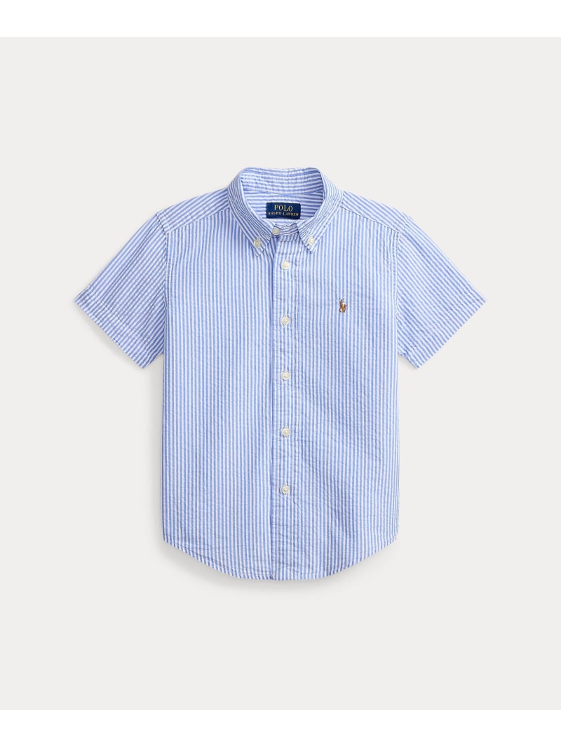POLO RALPH LAUREN (ボーイズ 2才~7才)ストライプド コットン シアサッカー シャツ ラルフローレン トップス シャツ・ブラウス ブルー【送料無料】 10,582円
