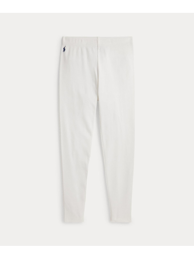 POLO RALPH LAUREN (ガールズ 7才~16才)リブ ストレッチ レギンス ラルフローレン パンツ その他のパンツ ホワイト【送料無料】