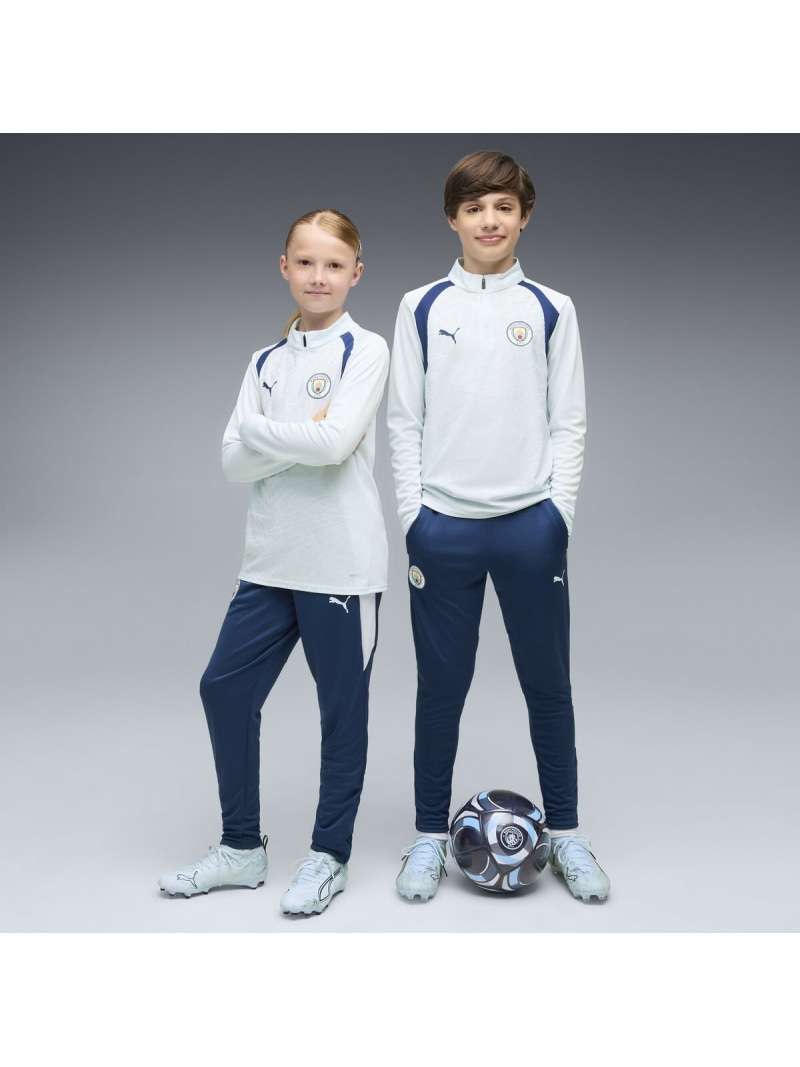 PUMA キッズ 2026-27 マンチェスターシティ FC トレーニング パンツ Wポケット 116-164cm MCFC Trg Pants w/ pockets J プーマ パンツ ジャージ・スウェットパンツ ブルー【送料無料】｜ Fashion Kids