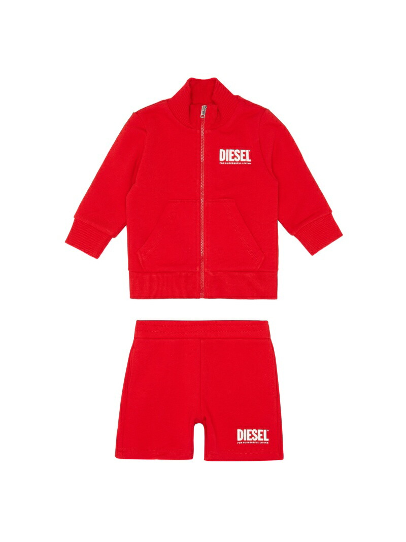 Diesel Kid ベビー セットアップ スウェット ジップアップ ショートパンツ ディーゼル カットソー レッド グリーン ブルー 有名人芸能人