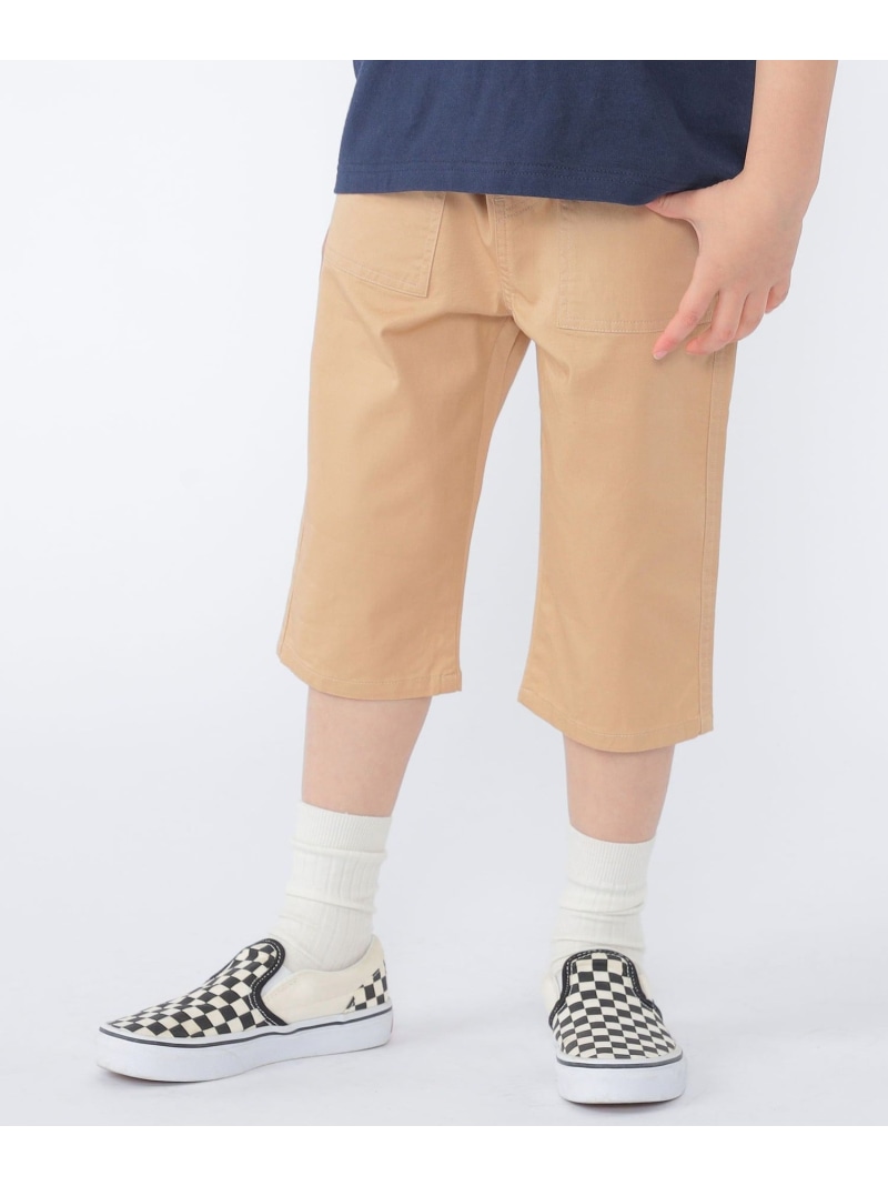 SHIPS KIDS SHIPS KIDS:100~130cm / クロップド パンツ シップス パンツ その他のパンツ ベージュ イエロー ネイビー【送料無料】