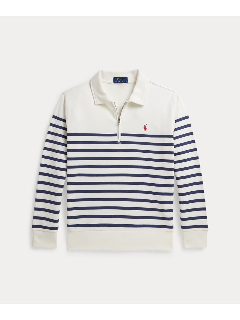 POLO RALPH LAUREN (ボーイズ 8才~20才)ストライプド フレンチ テリー トレーナー ラルフローレン トップス スウェット・トレーナー 白いこと【貨物輸送無料】