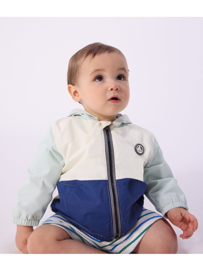PETIT BATEAU カラーブロックウィンドブレーカー プチバトー ジャケット・アウター 牟礼パーカー【貨物輸送無料】