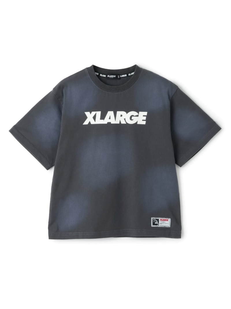 XLARGE KIDS スタンダードロゴ ヴィンテージライク半袖Tシャツ ナルミヤオンライン トップス カットソー・Tシャツ グレー ピンク【送料無料】
