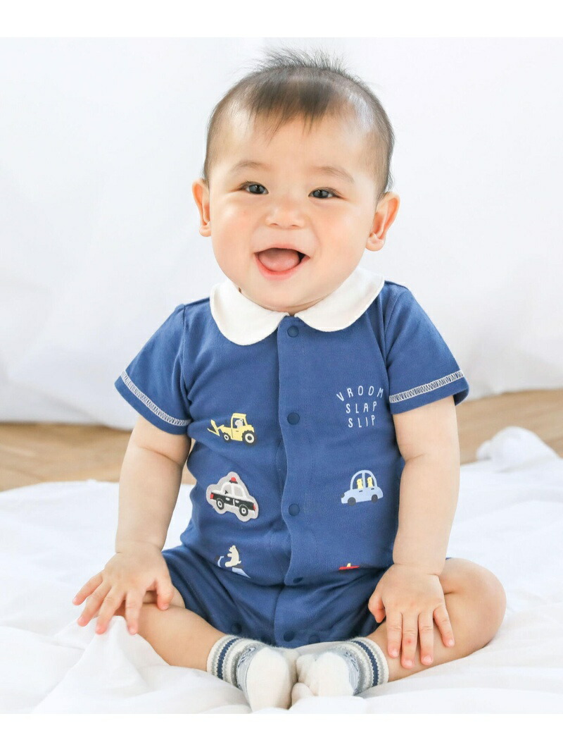 【楽天市場】【SALE／50%OFF】SLAP SLIP BABY 襟付きアニマルくるまプリント半袖ロンパースベビー(60~80cm) ベベ
