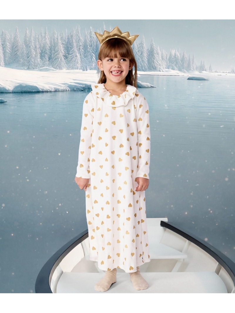 【SALE／10%OFF】PETIT BATEAU ナイトドレス プチバトー インナー・ルームウェア パジャマ ホワイト【RBA_E】【送料無料】 8,059円
