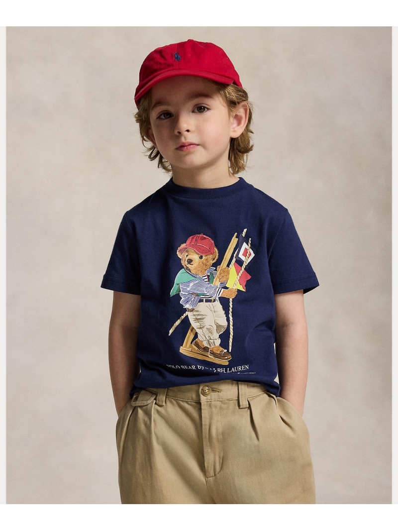 POLO RALPH LAUREN (ボーイズ 2才~7才)Polo ベア コットン ジャージー Tシャツ ラルフローレン トップス カットソー・Tシャツ ネイビー【送料無料】