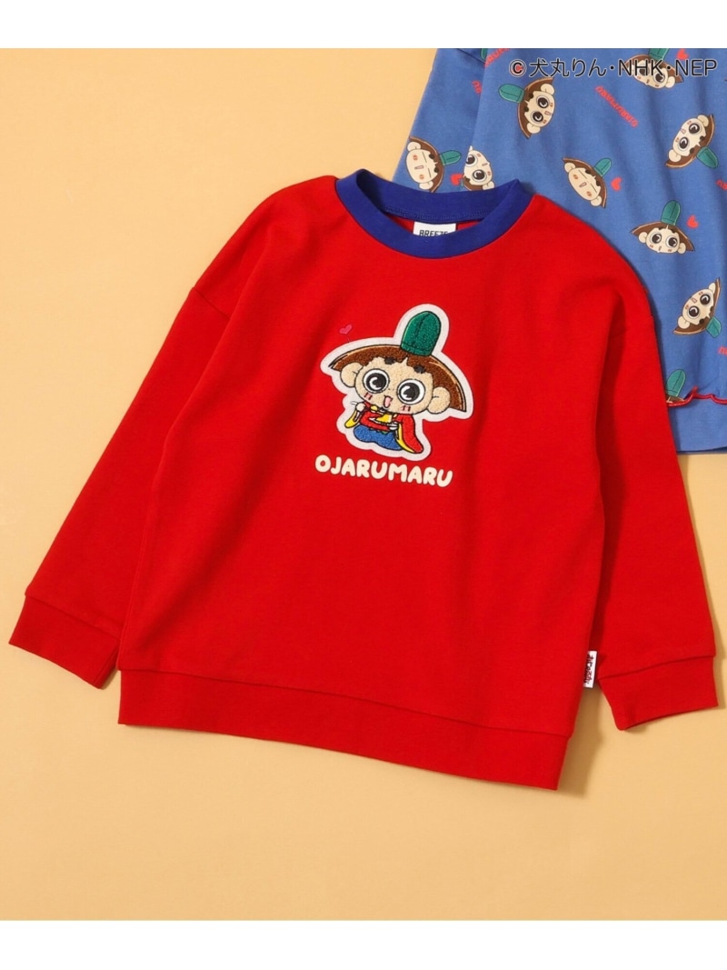 BREEZE 【おじゃる丸】WEB限定 長袖Tシャツ エフオーオンラインストア トップス カットソー・Tシャツ ブルー レッド画像