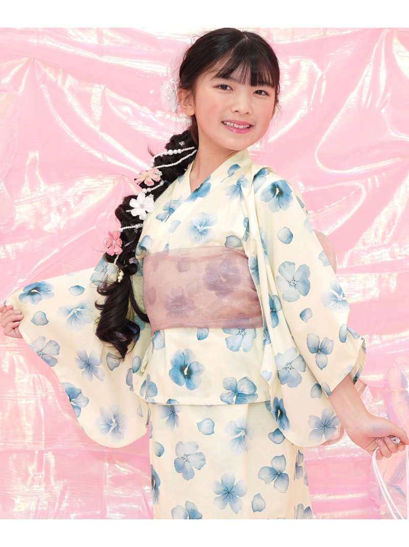 【SALE／10%OFF】子供服 Bee 【浴衣3点セット】綿100% セパレート 着付け 簡単 子供服 キッズ 女の子 カンコクコドモフク ビー 着物・浴衣・和装小物 浴衣 ホワイト ピンク ブラック【RBA_E】【送料無料】 4,812円
