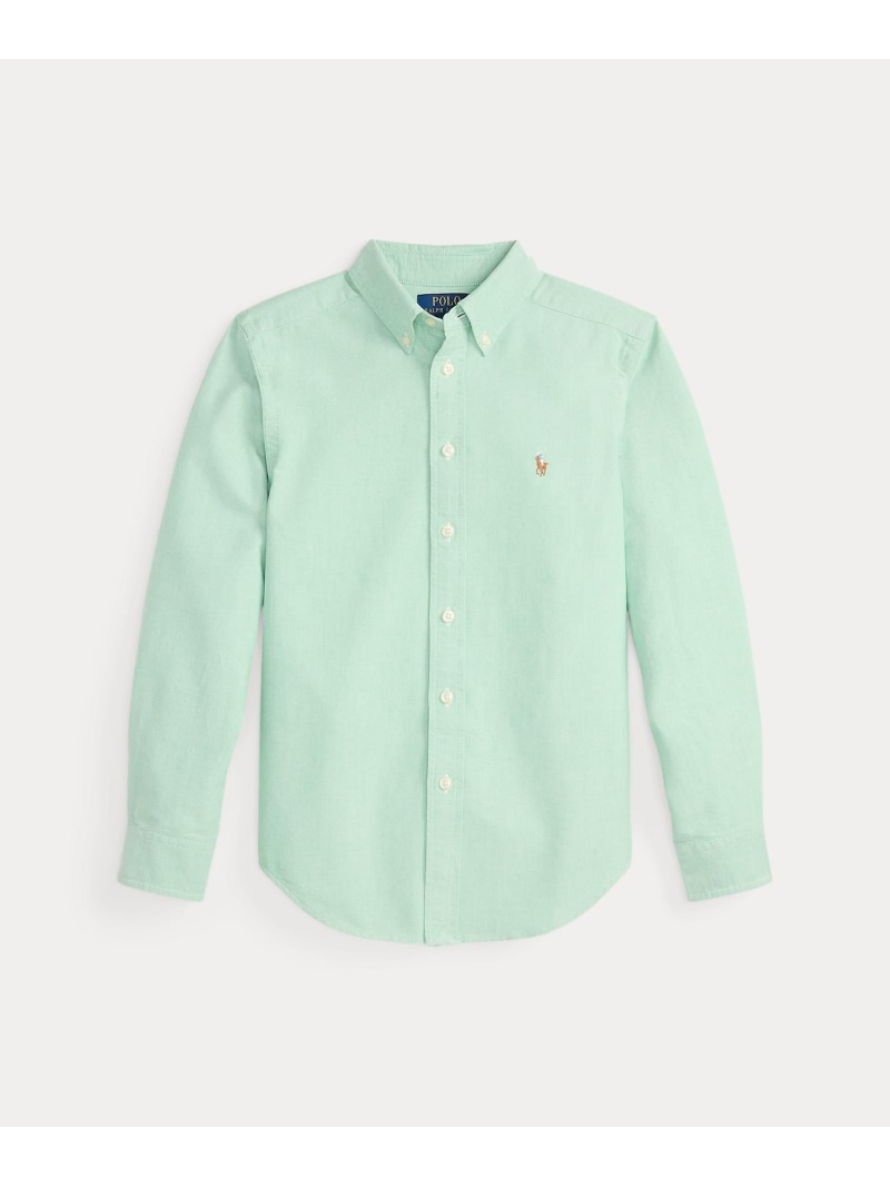 POLO RALPH LAUREN (ボーイズ 8才~20才)アイコニック オックスフォード シャツ ラルフローレン トップス シャツ・ブラウス グリーン【送料無料】