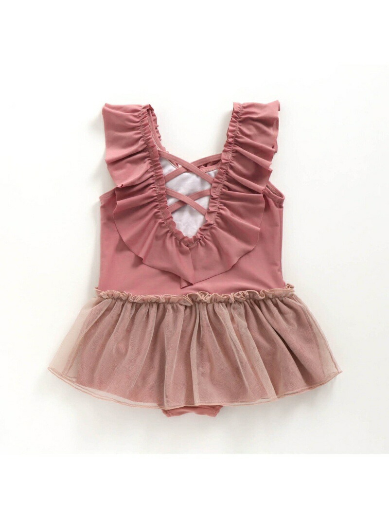 Breeze チュールワンピース水着 エフオーオンラインストア 運動競技 水着 スイムグッズ ブルーチーズ 退紅色 Foxunivers Com