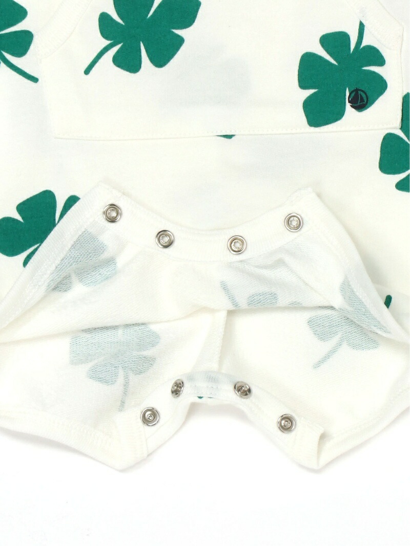 【SALE/30%OFF】PETITBATEAU(K)スウェットショートロンパースプチバトーマタニティー/ベビーロンパース/カバーオールホワイト【RBA_E】【送料無料】