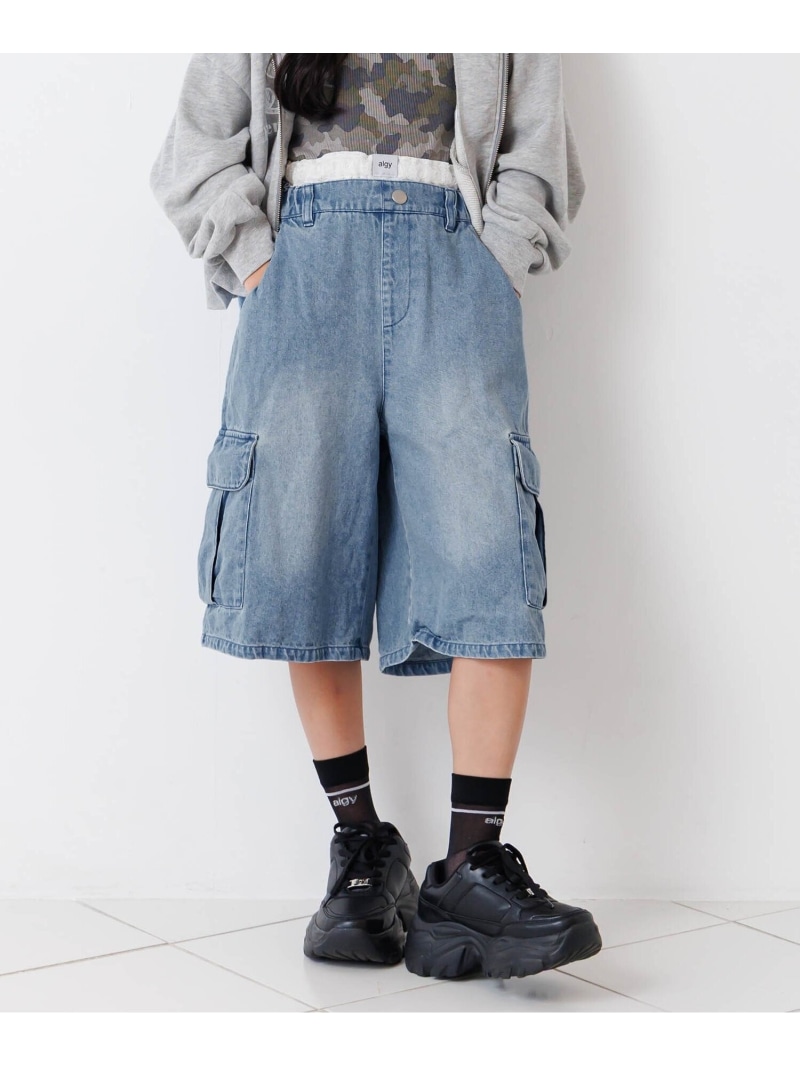 algy ワイドハーフパンツ エフオーオンラインストア パンツ その他のパンツ カーキグリーン【送料無料】 4,385円