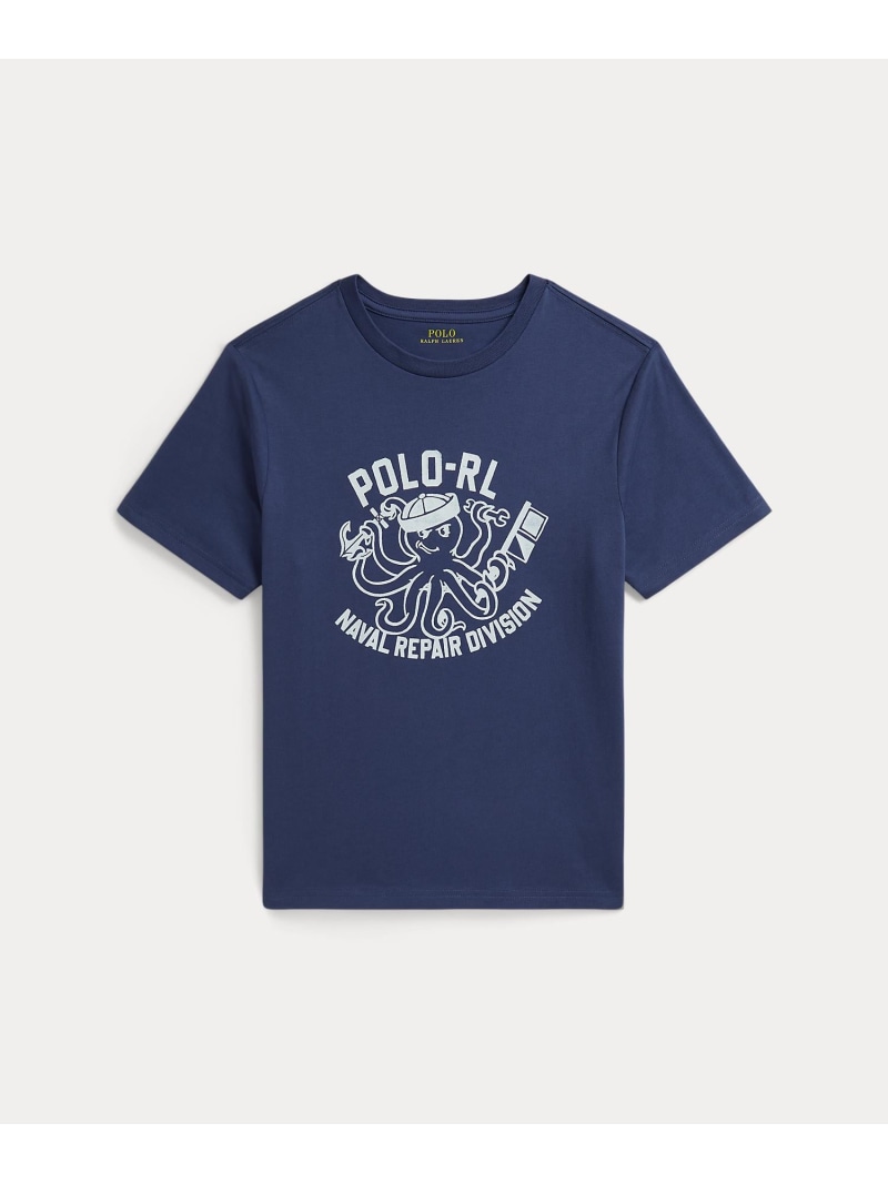 POLO RALPH LAUREN (ボーイズ 8才~20才)コットン ジャージー グラフィック Tシャツ ラルフローレン トップス カットソー・Tシャツ ネイビー【送料無料】