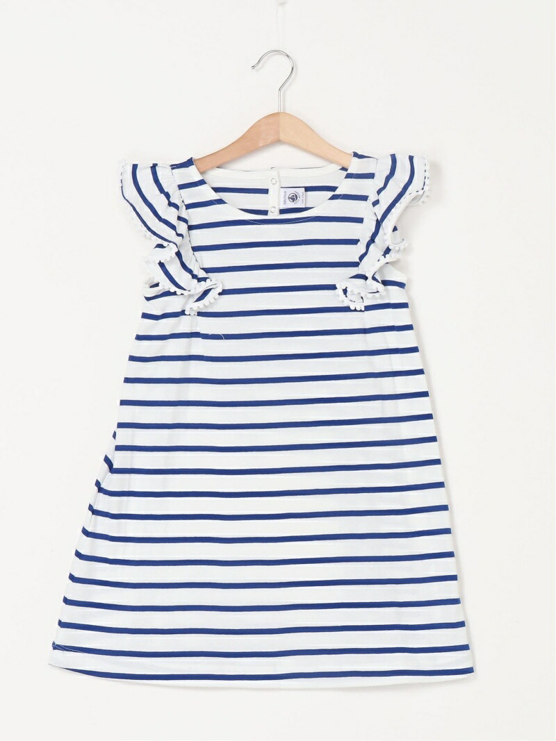 ワンピース 大人も着やすいシンプルファッション Petit Bateau ブルー 送料無料 キッズワンピース ワンピース プチバトー K マリニエール半袖ワンピース Shoxruxtj Com