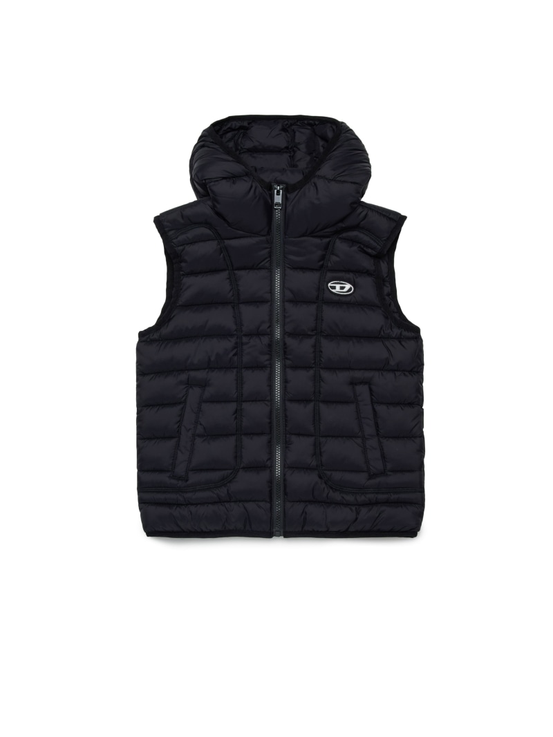 【SALE／40%OFF】DIESEL キッズ パファーベスト JWTEMPLE ディーゼル ジャケット・アウター 余分の物のジャケット・アウター 黒いこと【RBA_E】【貨物輸送無料】