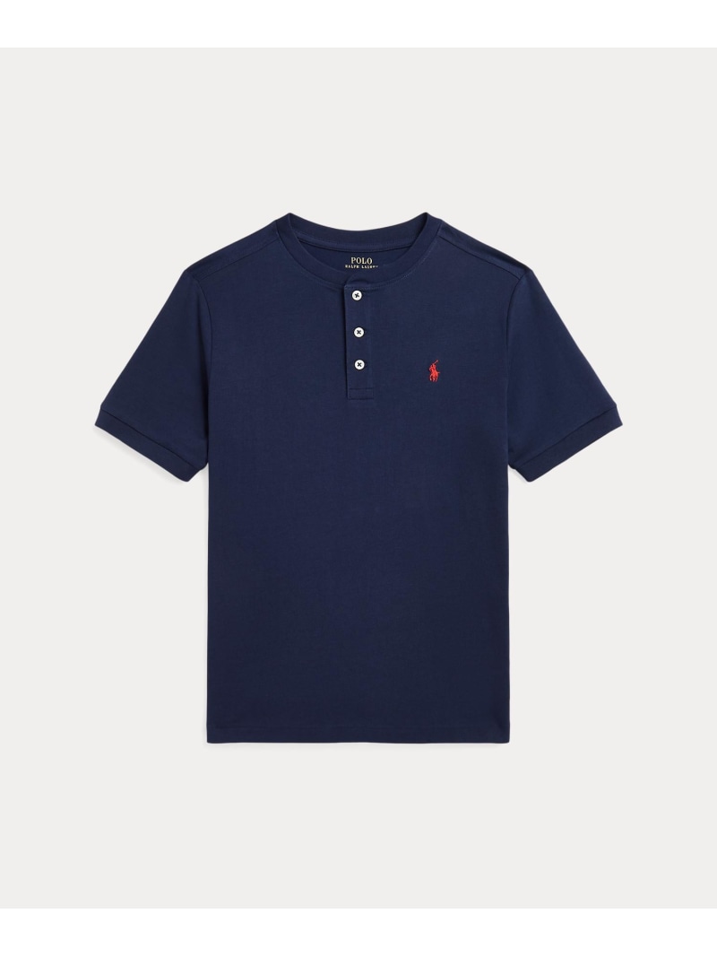POLO RALPH LAUREN (ボーイズ 8才~20才)コットン ジャージー ショートスリーブ ヘンリー シャツ ラルフローレン トップス ポロシャツ ネイビー【送料無料】