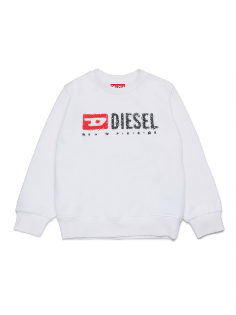 【SALE／49%OFF】DIESEL DIESEL ディーゼル Kids & Junior ブランドロゴプリントスウェットプルオーバー シフォン トップス スウェット・トレーナー ホワイト ブルー【RBA_E】【送料無料】｜ Fashion Kids