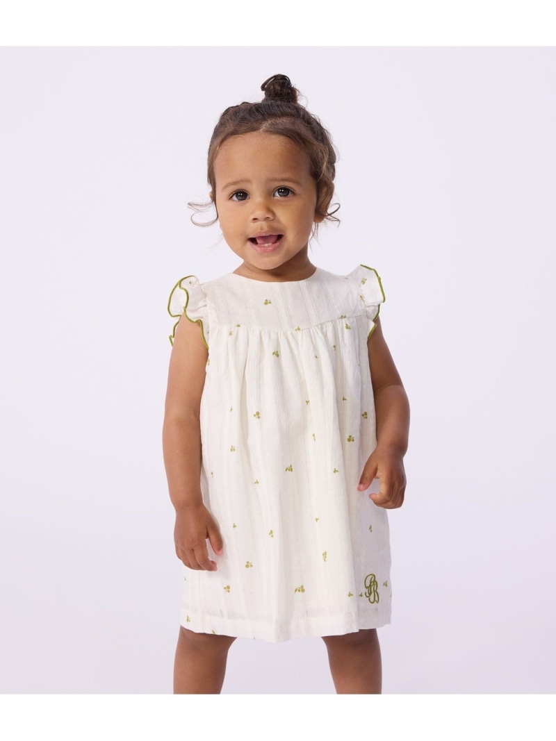 PETIT BATEAU フラワープリントワンピース プチバトー ワンピース・ドレス ワンピース ホワイト【送料無料】 9,075円