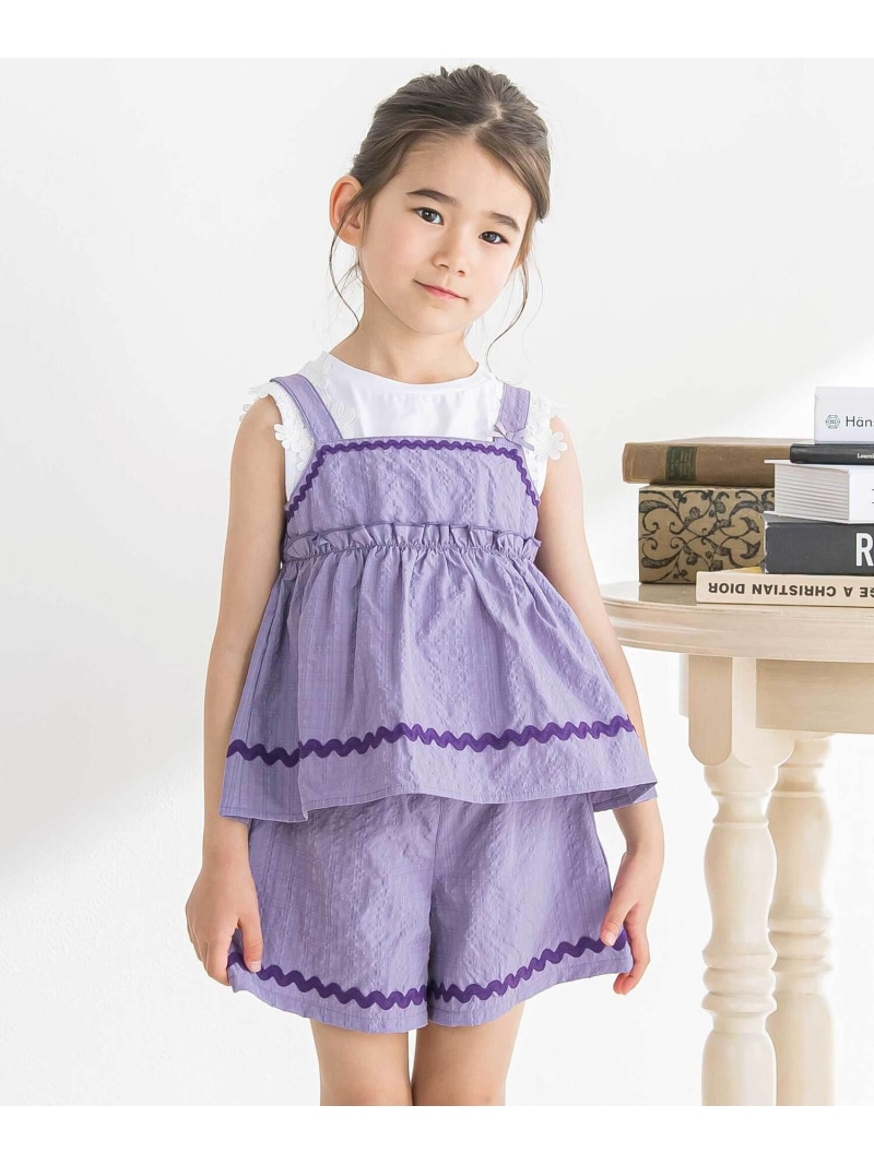 BeBe Petits Pois Vert ナミ磁気テープ 表着\u0026ズボン下書き割り(95~150珊) ベベ オンライン バス発着場 トップス 余分の物のトップス 白いこと パープル【貨物輸送無料】