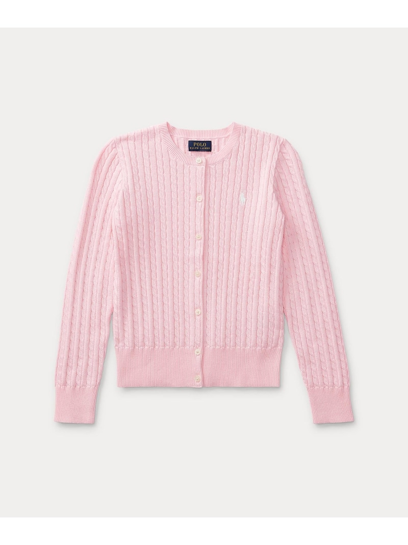 POLO RALPH LAUREN (ガールズ 7才~16才)ミニ 有線テレビ 綿織物 ジレー ラルフローレン トップス ジレー サクラ色【貨物輸送無料】