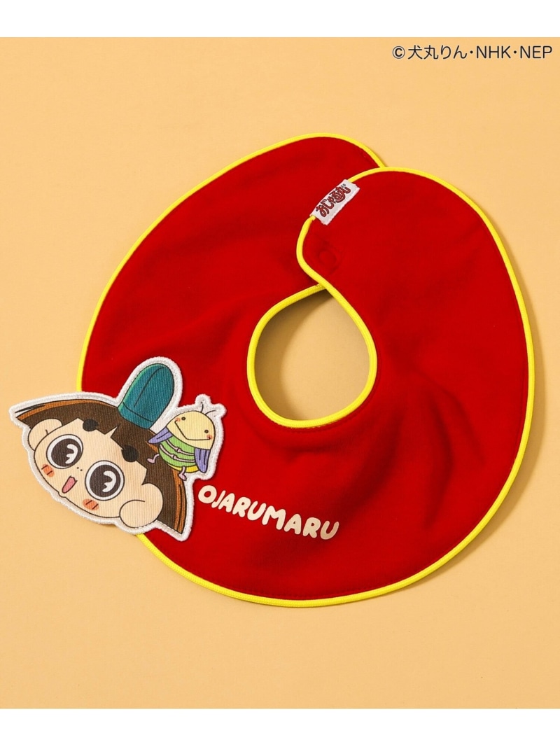 BREEZE 【おじゃる丸】スタイ エフオーオンラインストア マタニティウェア・ベビー用品 スタイ・よだれかけ レッド画像