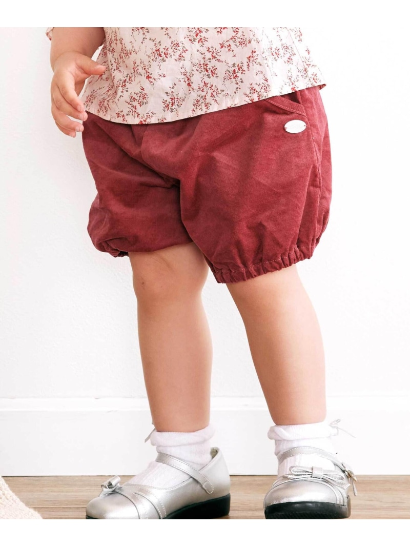 BeBe シャツコールカボチャパンツ(80~100cm) ベベ オンライン ストア パンツ その他のパンツ ブルー ワインレッド【送料無料】画像