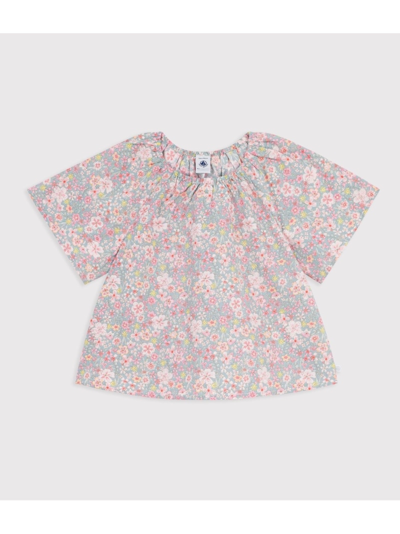 PETIT BATEAU 御花刷り上げる半袖トップ プチバトー トップス プルオーバー・トップ【貨物輸送無料】