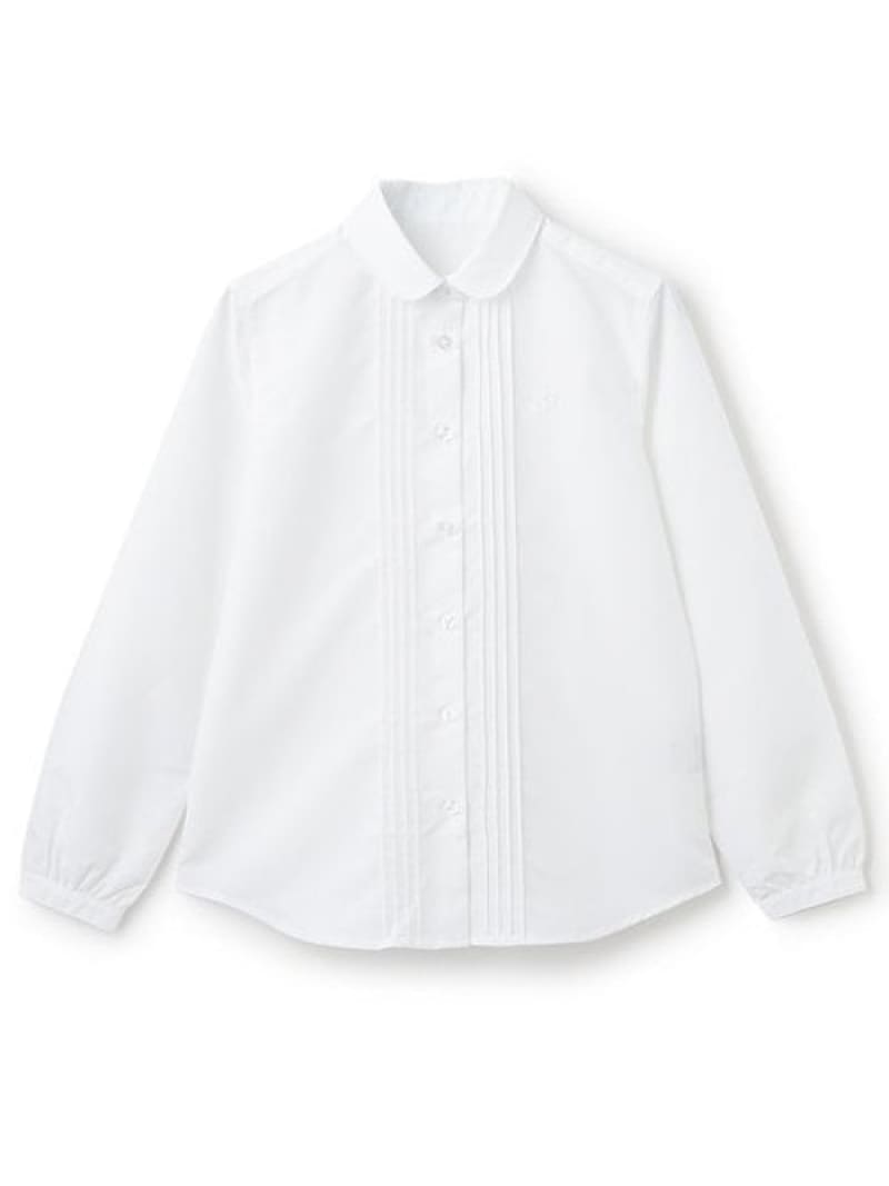 pom ponette junior *(イージーケア)丸衿ブラウス ナルミヤオンライン トップス シャツ・ブラウス ホワイト【送料無料】
