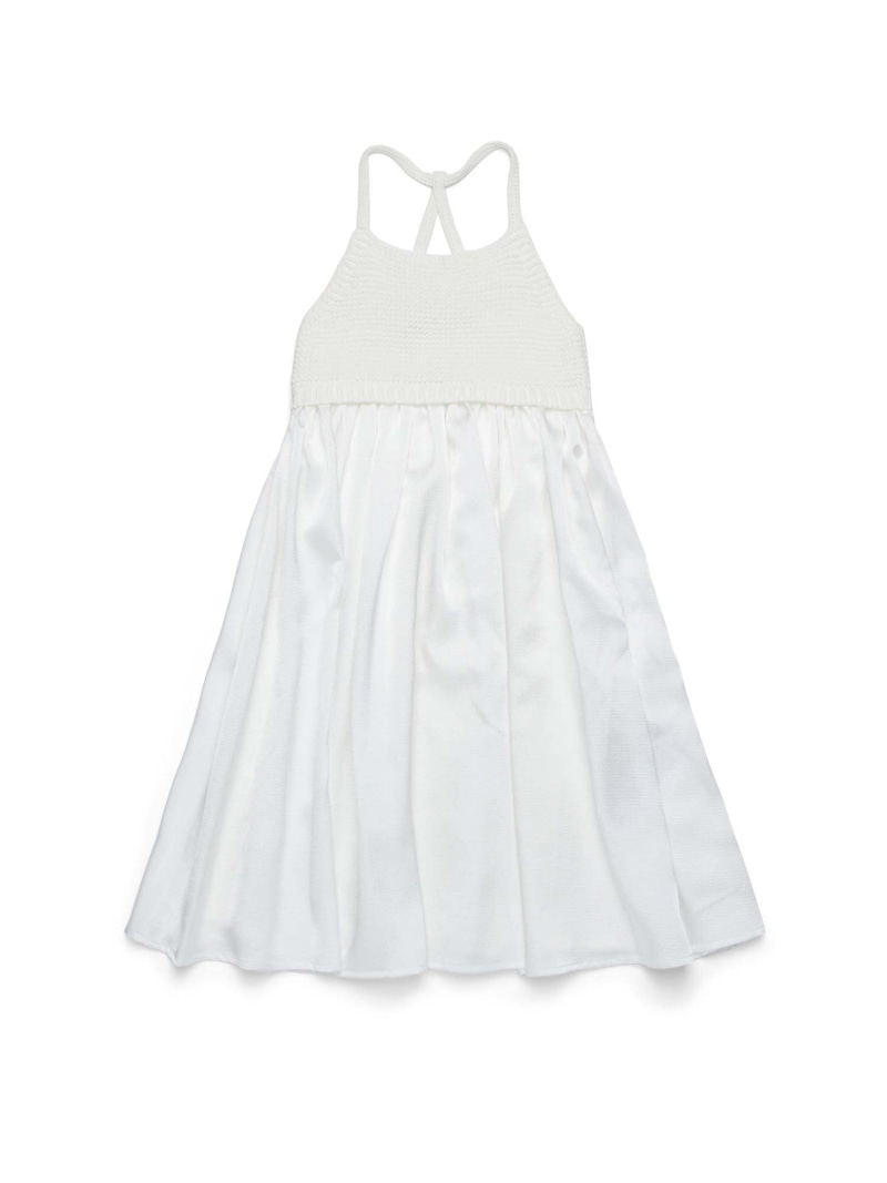 【SALE／53%OFF】MAX&Co. Max&Co. マックスアンドコー Kids & Junior ノースリーブワンピース シフォン ワンピース・ドレス ワンピース ホワイト【RBA_E】【送料無料】