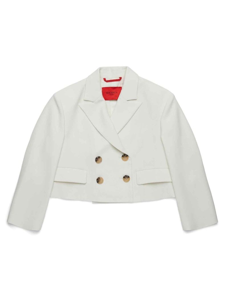 【SALE/53%OFF】MAX&Co. Max&Co. マックスアンドコー Kids & Junior ジャケット シフォン ジャケット・アウター テーラードジャケット・ブレザー ホワイト イエロー【RBA_E】【送料無料】