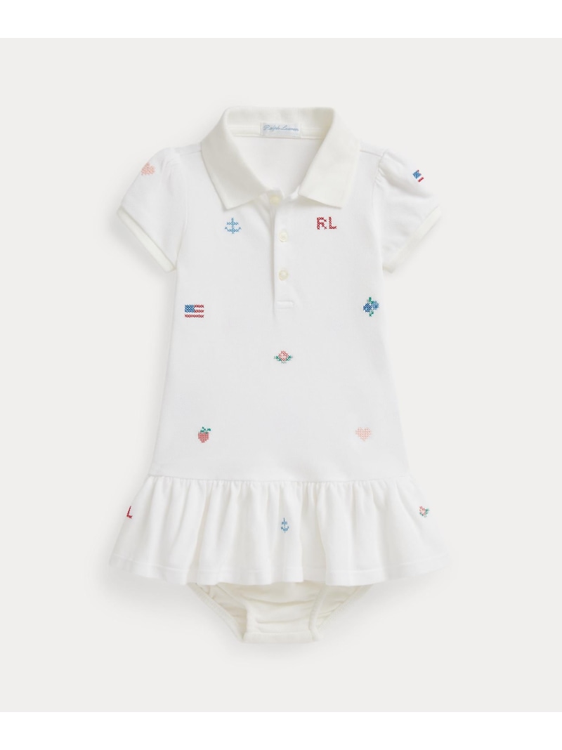 【SALE／50%OFF】POLO RALPH LAUREN (ベビー)エンブロイダリー コットン ポロ ドレス & ブルマー ラルフローレン トップス その他のトップス ホワイト【RBA_E】【送料無料】｜ Fashion Kids