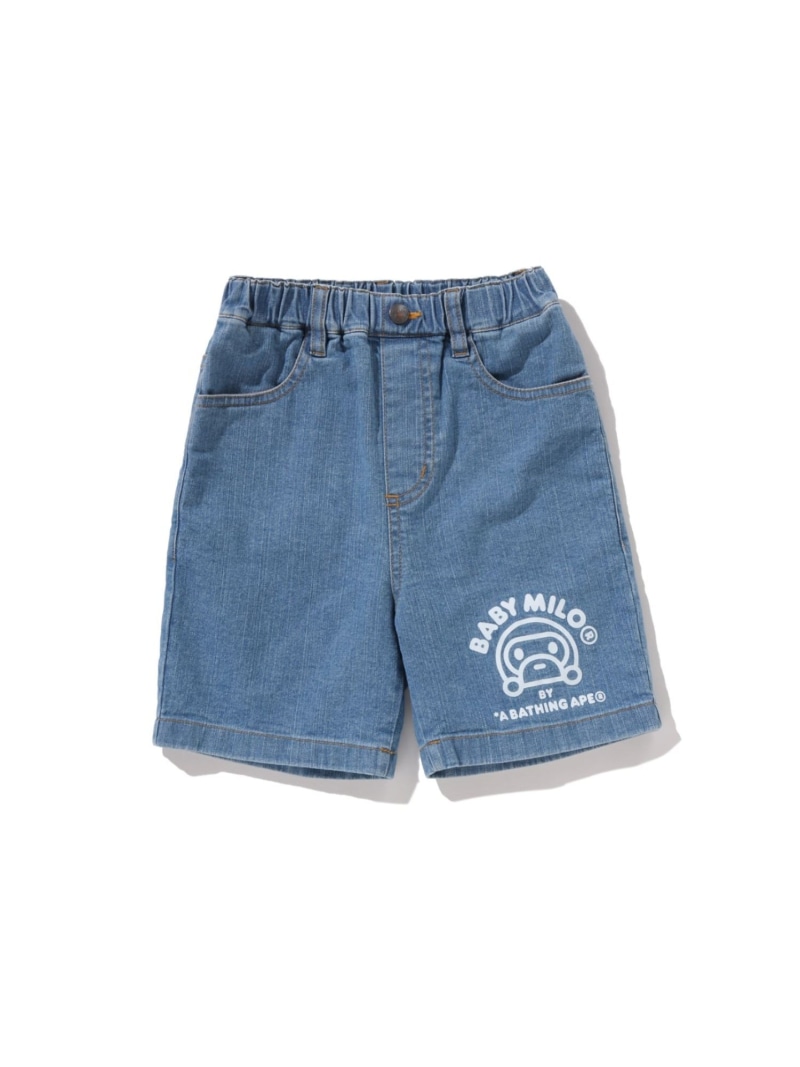 A BATHING APE BABY MILO 10 OZ DENIM SHORTS ア ベイシング エイプ パンツ ジーンズ・デニムパンツ ネイビー【送料無料】