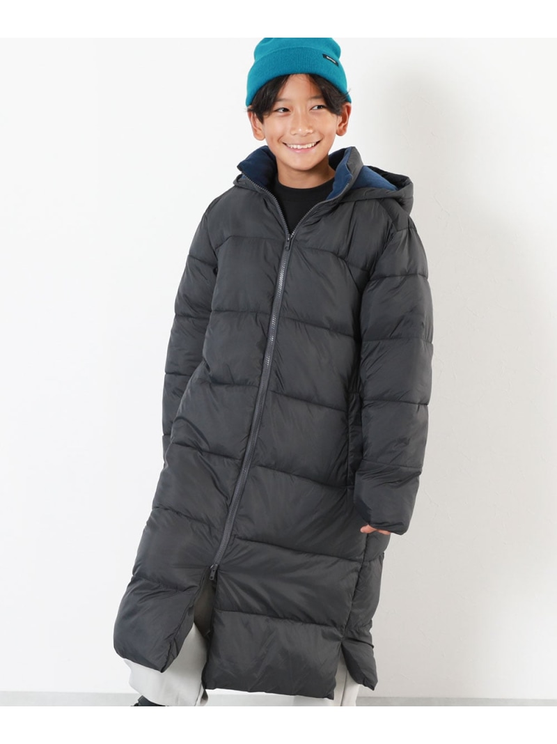 devirock 洗える ファイバーダウン あったか防風 ロングコート ダウンジャケット コート 25AW デビロック ジャケット・アウター ダウンジャケット・ダウンベスト ブラック パープル【送料無料】