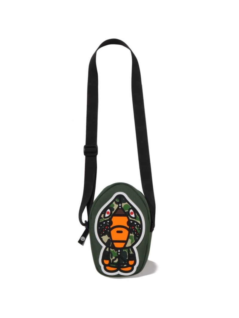A BATHING APE ABC CAMO MILO SHARK SHOULDER BAG ア ベイシング エイプ 御徒面子 ショルダーバッグ 緑であること【貨物輸送無料】