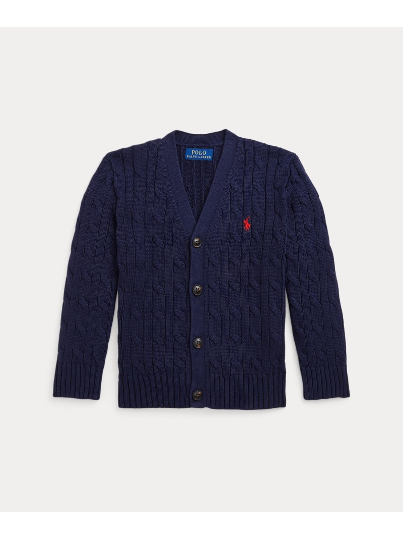 POLO RALPH LAUREN (ボーイズ 2才~7才)有線テレビ編み物 綿織物 V素っ首 ジレー ラルフローレン トップス ジレー 米国海軍【貨物輸送無料】