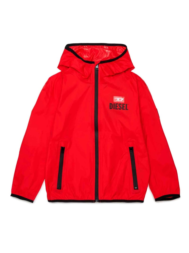 【SALE／39%OFF】DIESEL DIESEL ディーゼル Kids \u0026 Junior ワンポイントブランドロゴシップアップジャケット シフォン ジャケット・アウター 余分の物のジャケット・アウター 黒いこと 米国海軍 青色 赤いこと【RBA_E】【貨物輸送無料】