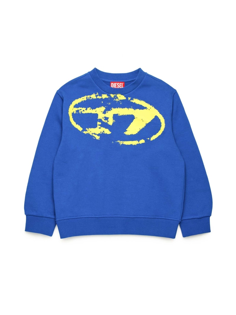 【SALE／53%OFF】DIESEL DIESEL ディーゼル Kids \u0026 Junior ブランドロゴスウェットプルオーバー シフォン トップス スウェット・トレーナー 青み 黒いこと【RBA_E】【貨物輸送無料】
