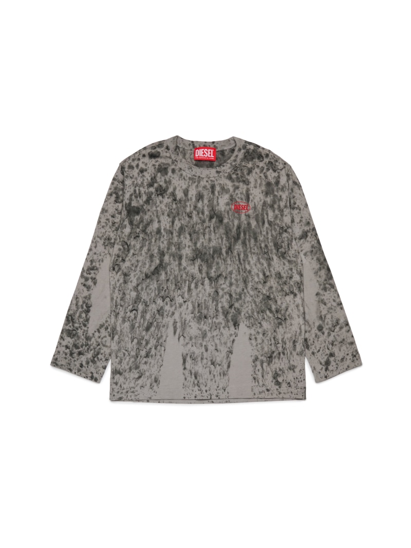 【SALE／40%OFF】DIESEL キッズ 長袖プルオーバー TANCREDI ディーゼル トップス カットソー・プルオーバー 薄墨色【RBA_E】【貨物輸送無料】
