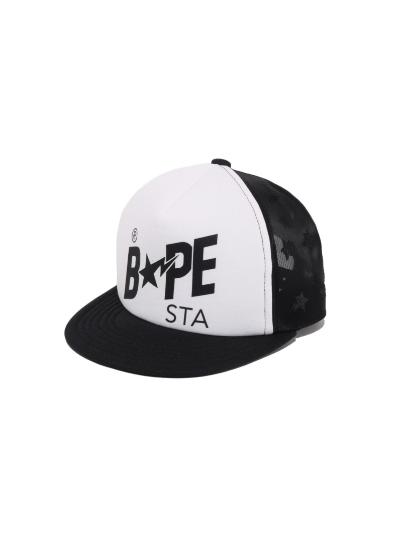 A BATHING APE BAPE STA MESH CAP ア ベイシング エイプ 帽子 キャップ ネイビー ブラック【送料無料】｜ Fashion Kids
