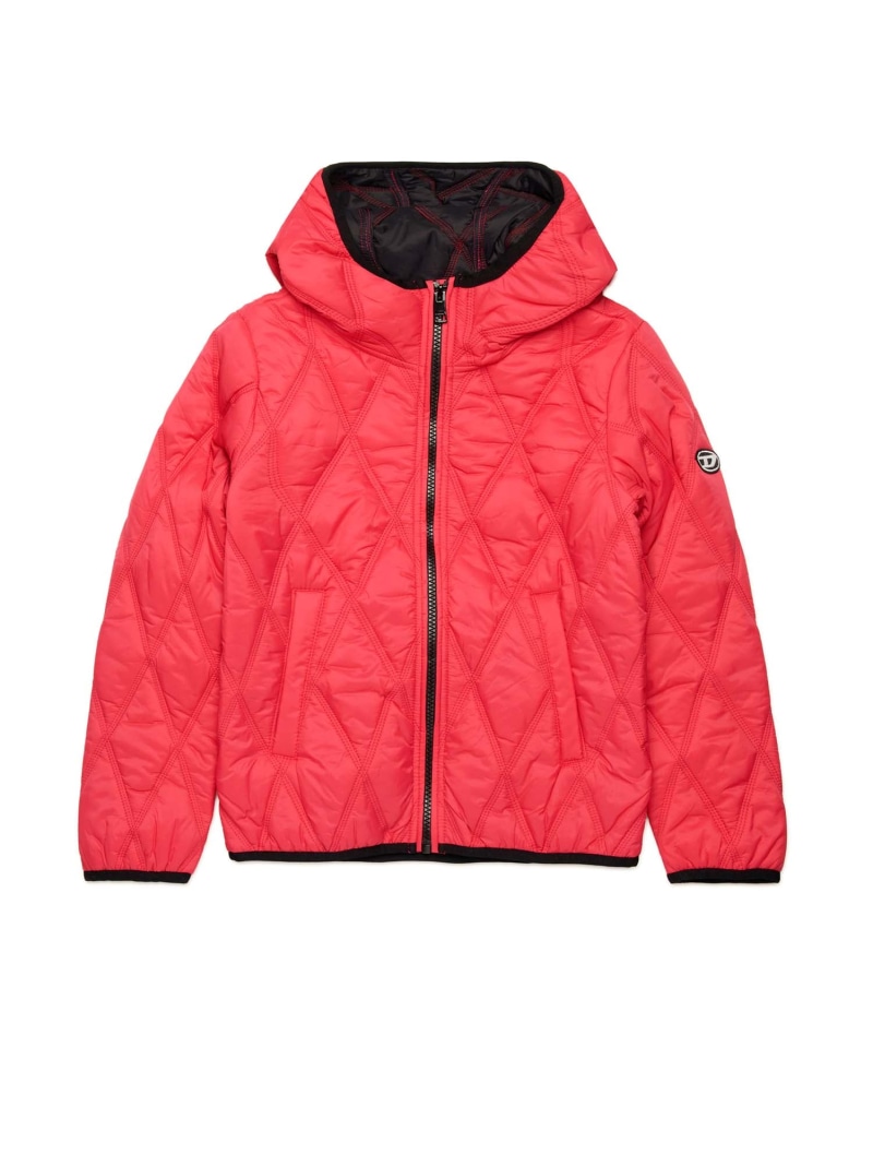 【SALE／53%OFF】DIESEL DIESEL ディーゼル Kids \u0026 Junior ジップアップフードジャケット シフォン ジャケット・アウター 上衣・前掛け サクラ色【RBA_E】【貨物輸送無料】