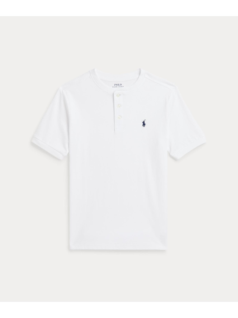 POLO RALPH LAUREN (ボーイズ 8才~20才)コットン ジャージー ショートスリーブ ヘンリー シャツ ラルフローレン トップス カットソー・Tシャツ ホワイト【送料無料】