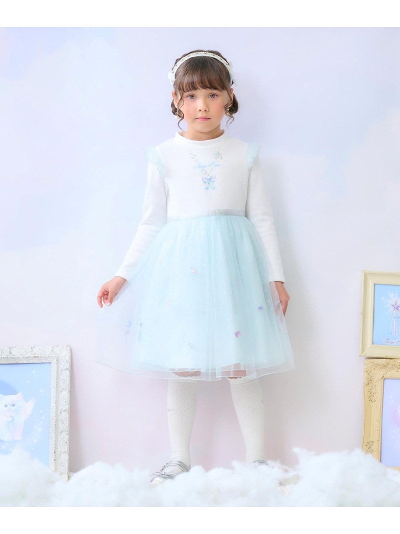【SALE／50%OFF】mezzo piano マジカル刺繍縛衣装 ナルミヤオンライン 衣装・お召しもの 衣装 パープル 白いこと【RBA_E】【貨物輸送無料】 ワンピース-キッズファッション-キッズ・ベビー・マタニティ