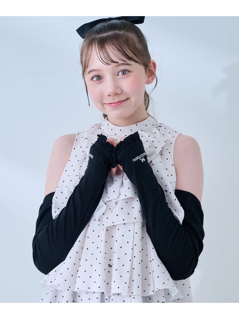 mezzo piano Junior 【UVカット・接触冷感】リボンポーチつきアームカバー ナルミヤオンライン ファッション雑貨 その他のファッション雑貨 ピンク【送料無料】
